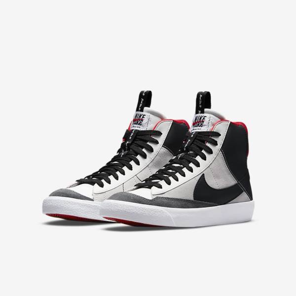 Nike Blazer Mid 77 SE Dance Older Kids' Sneakers White / Red / Light Grey / Black | NK042CBP