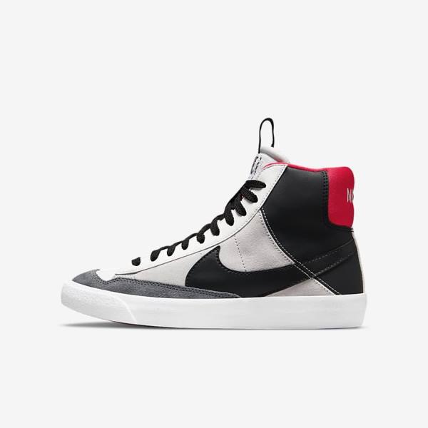 Nike Blazer Mid 77 SE Dance Older Kids\' Sneakers White / Red / Light Grey / Black | NK042CBP