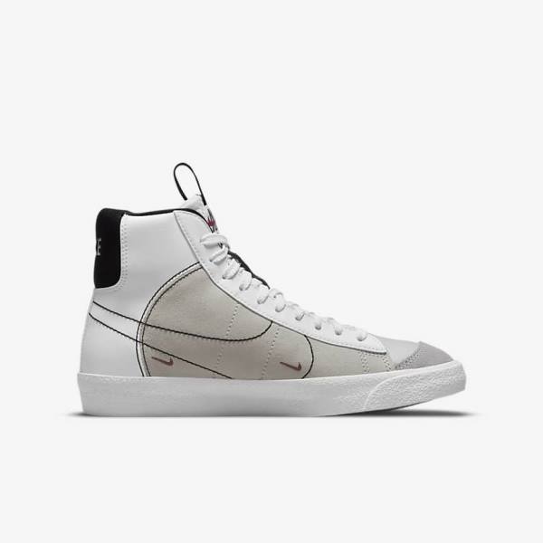 Nike Blazer Mid 77 SE Dance Older Kids' Sneakers White / Black / White / Burgundy | NK409MGE