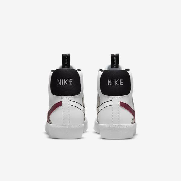 Nike Blazer Mid 77 SE Dance Older Kids' Sneakers White / Black / White / Burgundy | NK409MGE