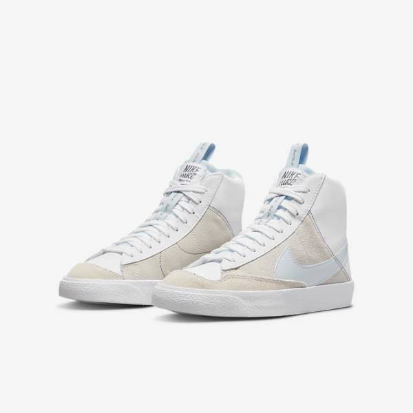 Nike Blazer Mid 77 SE Dance Older Kids' Sneakers White / Blue Grey | NK496LTX