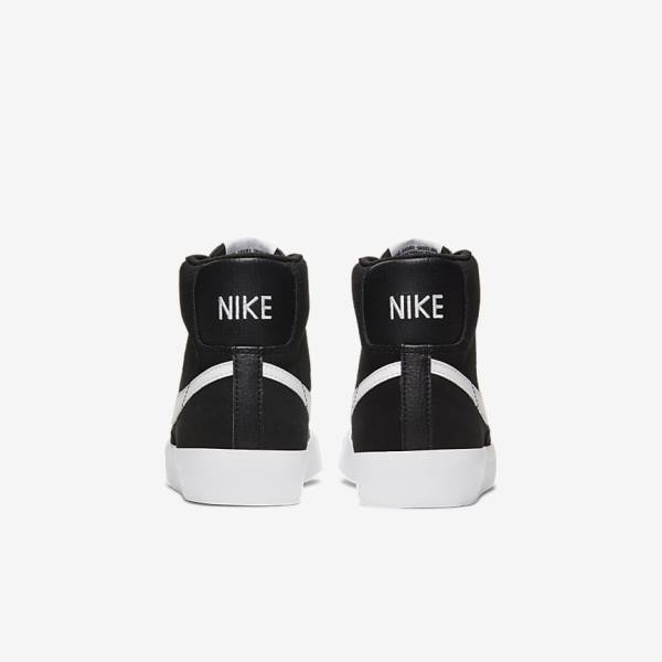 Nike Blazer Mid 77 Suede Older Kids' Sneakers Black / Orange / White | NK721AKF