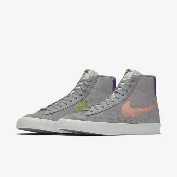 Nike Blazer Mid By You Custom Men's Sneakers Multicolor | NK186KBA