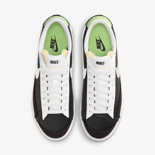 Nike Blazer Platform Women's Sneakers Black / White / Green / Metal Silver | NK015QDB