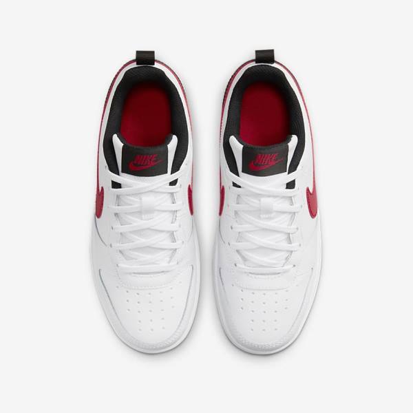 Nike Court Borough Low 2 Older Kids' Sneakers White / Black / Red | NK571SYN