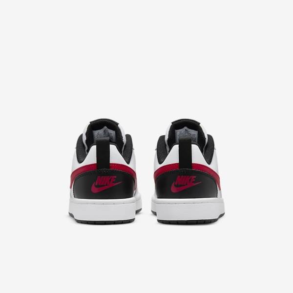 Nike Court Borough Low 2 Older Kids' Sneakers White / Black / Red | NK571SYN