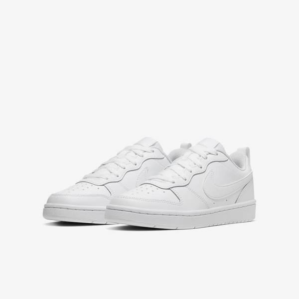 Nike Court Borough Low 2 Older Kids' Sneakers White | NK758JGO