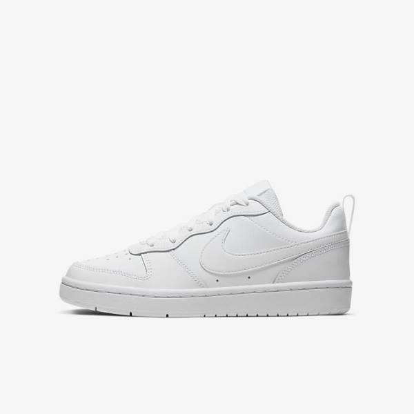 Nike Court Borough Low 2 Older Kids\' Sneakers White | NK758JGO