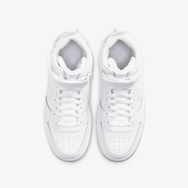 Nike Court Borough Mid 2 Older Kids' Sneakers White | NK052LHD