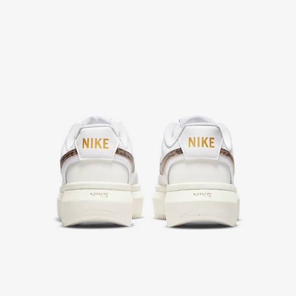 Nike Court Vision Alta Women's Sneakers White / Light Beige / Brown | NK872CVY