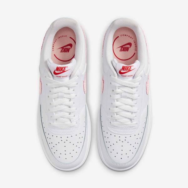 Nike Court Vision LO Women's Sneakers White / Red | NK590FKD