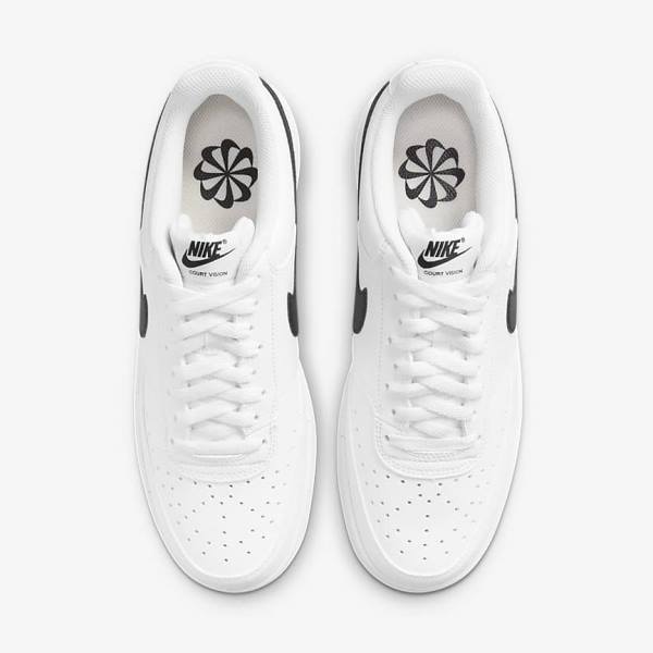 Nike Court Vision Low Next Nature Men's Sneakers White / Black | NK712QWT