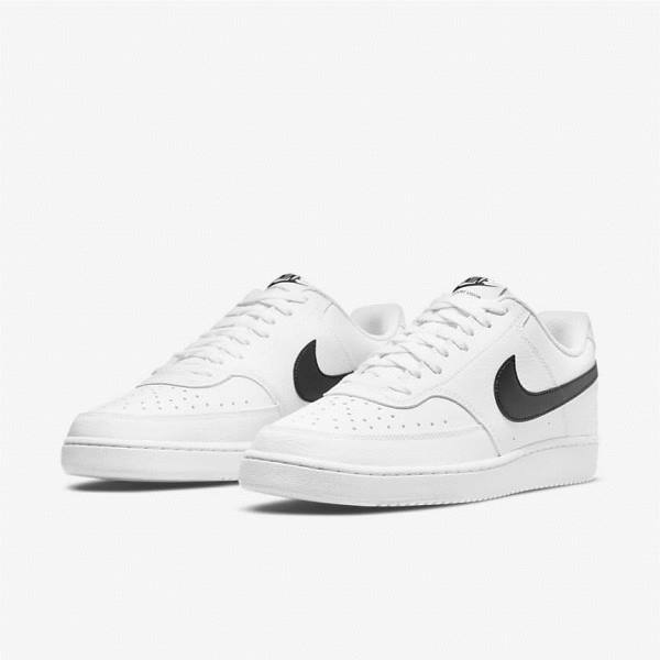 Nike Court Vision Low Next Nature Men's Sneakers White / Black | NK712QWT