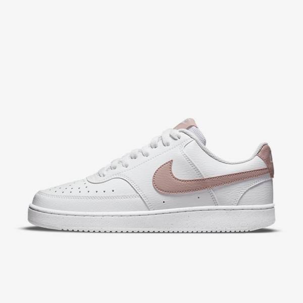 Nike Court Vision Low Next Nature Women\'s Sneakers White / Pink | NK023HTO