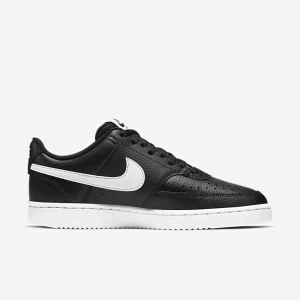 Nike Court Vision Low Women's Sneakers Black / White | NK395FON