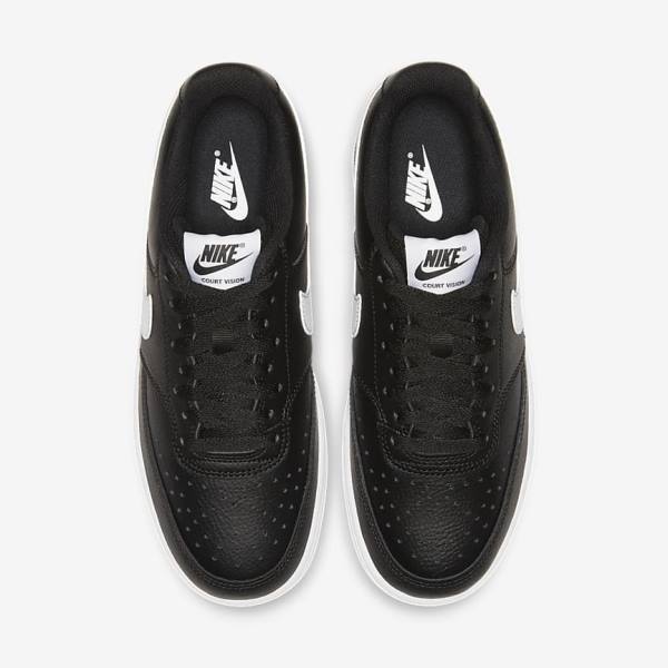 Nike Court Vision Low Women's Sneakers Black / White | NK395FON