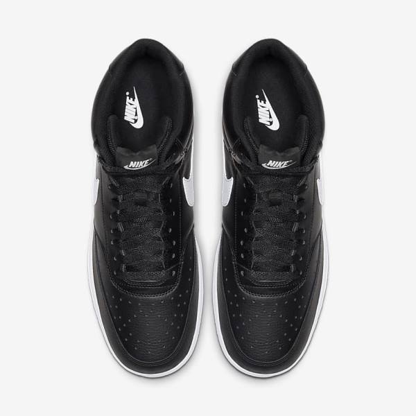 Nike Court Vision Mid Men's Sneakers Black / White | NK673DKP