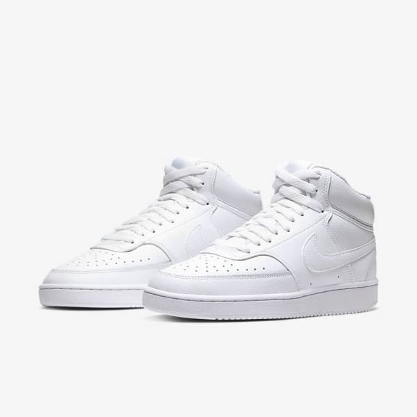 Nike Court Vision Mid Women's Sneakers White | NK172TPU