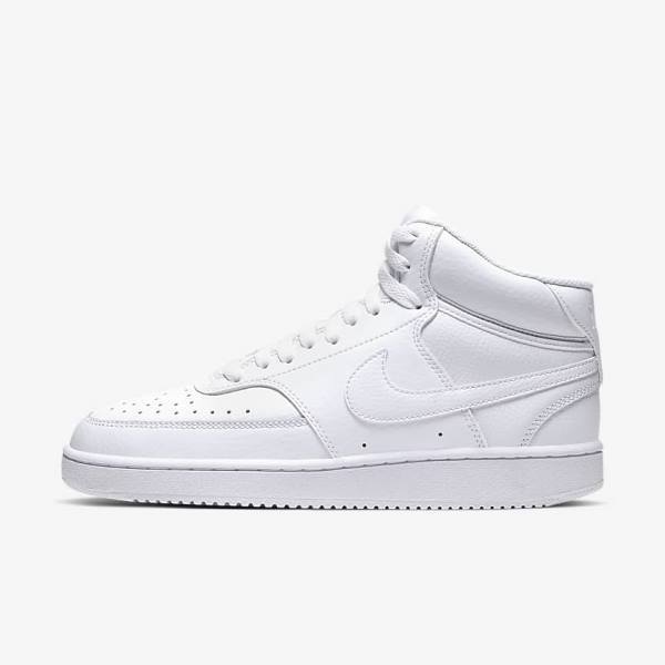 Nike Court Vision Mid Women\'s Sneakers White | NK172TPU