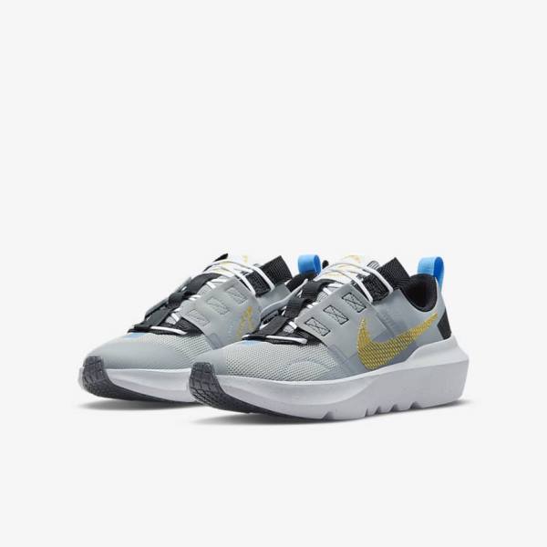 Nike Crater Impact Older Kids' Sneakers Light Grey / Blue / White | NK857DMG