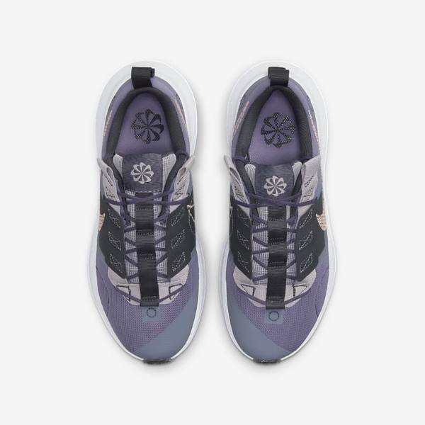 Nike Crater Impact Older Kids' Sneakers Purple / Grey / Metal Red Brown | NK912GJN