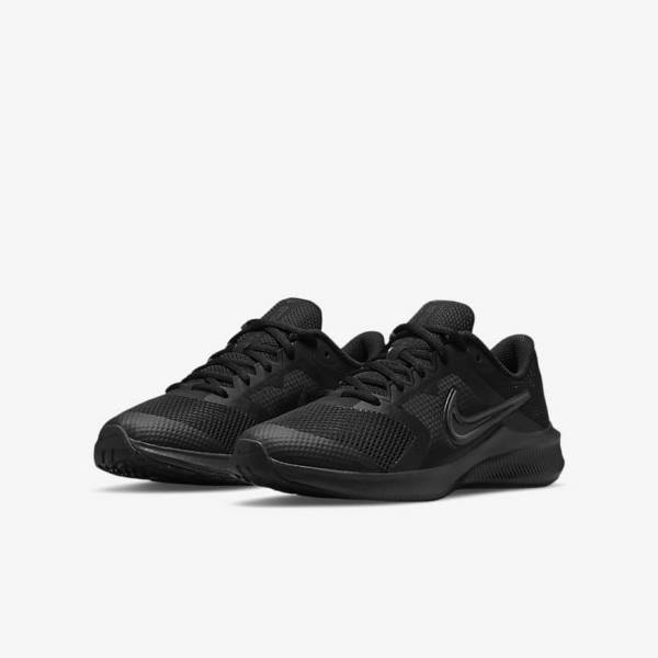 Nike Downshifter 11 Older Road Kids' Sneakers Black / Dark Grey | NK082ZPJ