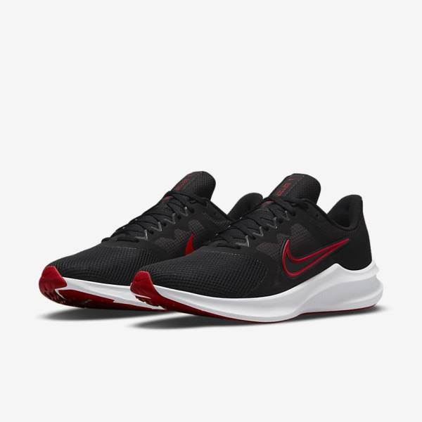 Nike Downshifter 11 Road Men's Running Shoes Black / White / Dark Grey / Red | NK024SQY