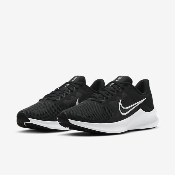 Nike Downshifter 11 Road Women's Running Shoes Black / Dark Grey / White | NK390TMX