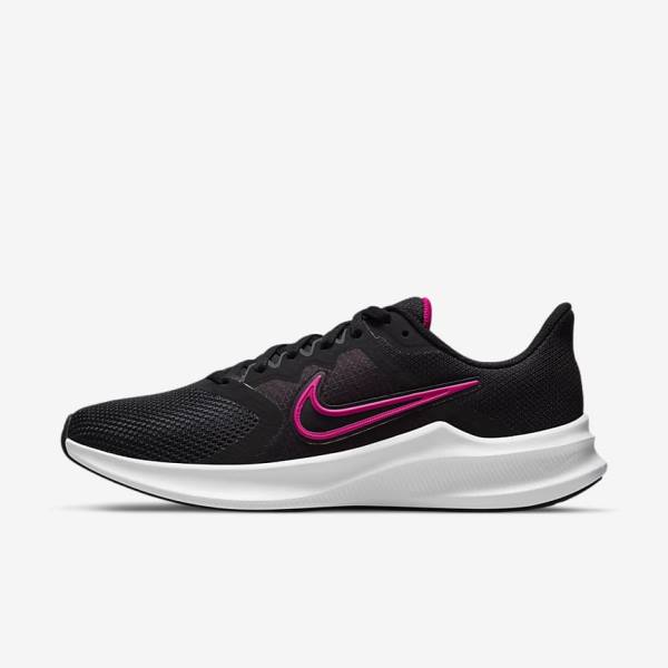 Nike Downshifter 11 Road Women\'s Running Shoes Black / Dark Grey / White | NK672DTY