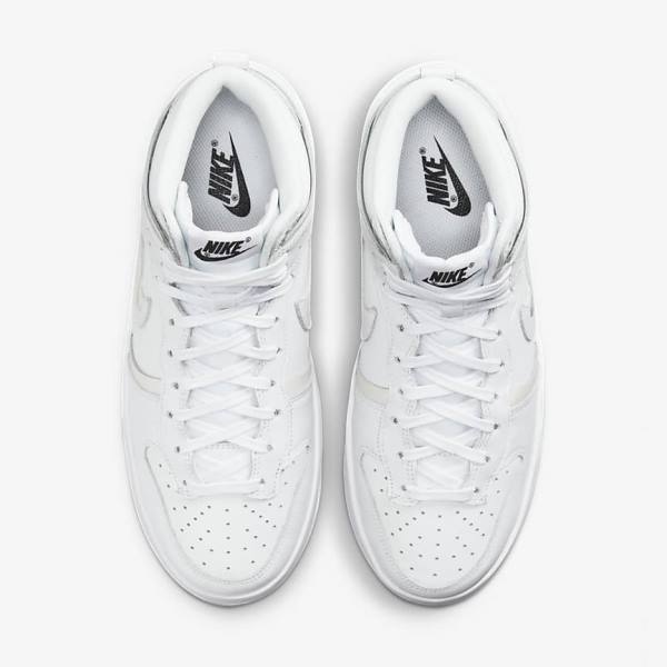 Nike Dunk High Up Women's Sneakers White / Black / White | NK084EVD