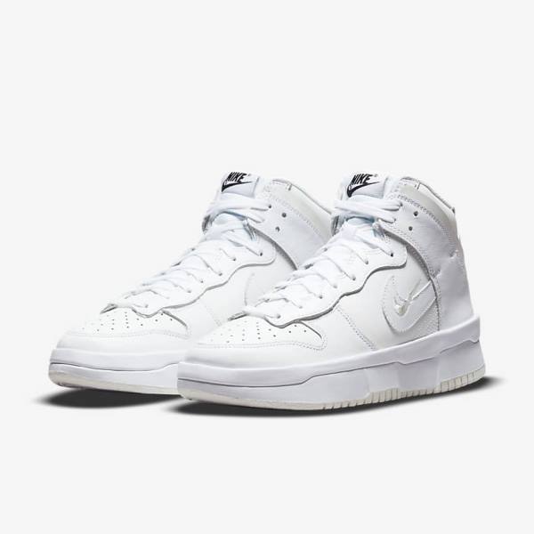 Nike Dunk High Up Women's Sneakers White / Black / White | NK084EVD