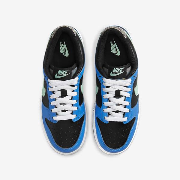 Nike Dunk Low SE Older Kids' Sneakers Black / Light Blue / Pink / Mint | NK867UHG