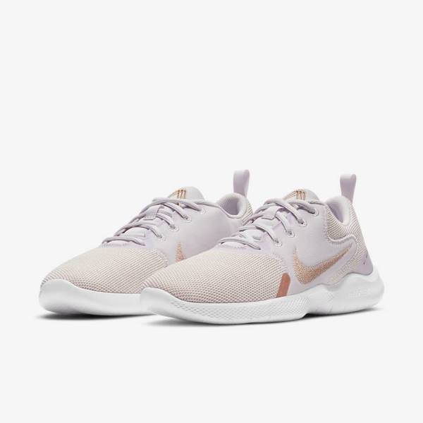 Nike Flex Experience Run 10 Road Women's Running Shoes Light Purple / White / Metal Red Brown | NK187GWB