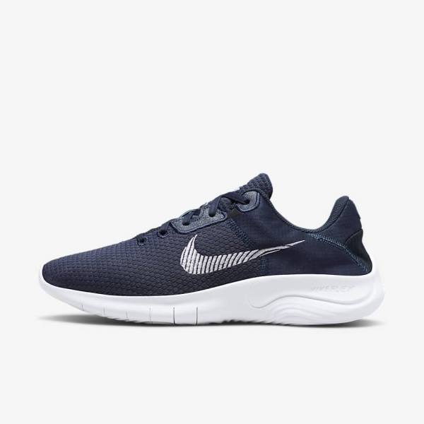 Nike Flex Experience Run 11 Next Nature Road Men\'s Running Shoes Navy / Dark Obsidian / White | NK469HIS