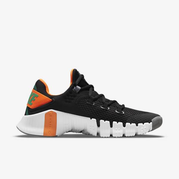 Nike Free Metcon 4 Men's Training Shoes Black / Orange / White / Turquoise | NK075CWB