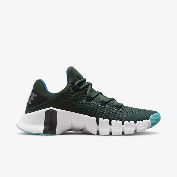 Nike Free Metcon 4 Men's Training Shoes Green / Black / White | NK473QYM