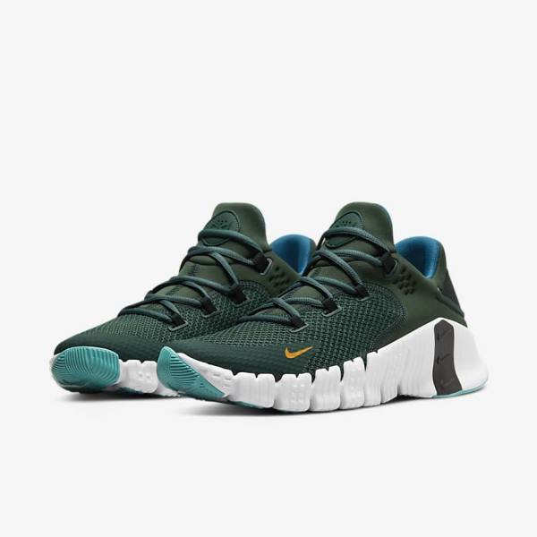 Nike Free Metcon 4 Men's Training Shoes Green / Black / White | NK473QYM