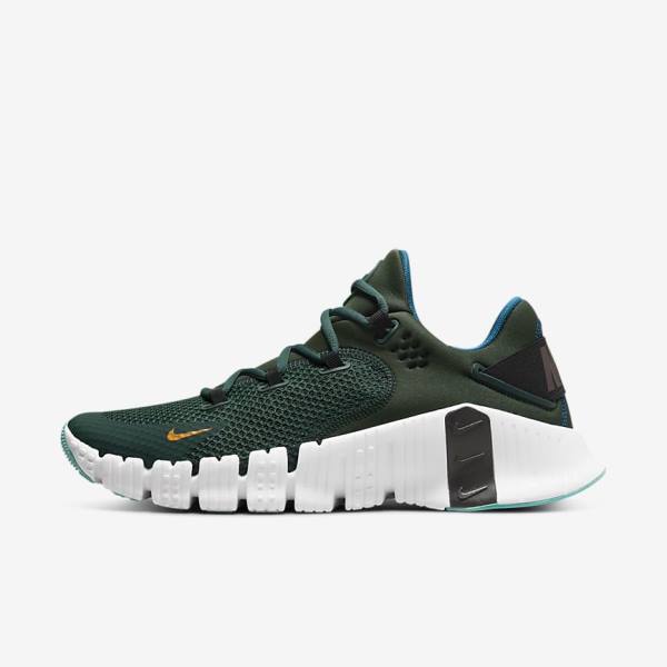 Nike Free Metcon 4 Men\'s Training Shoes Green / Black / White | NK473QYM