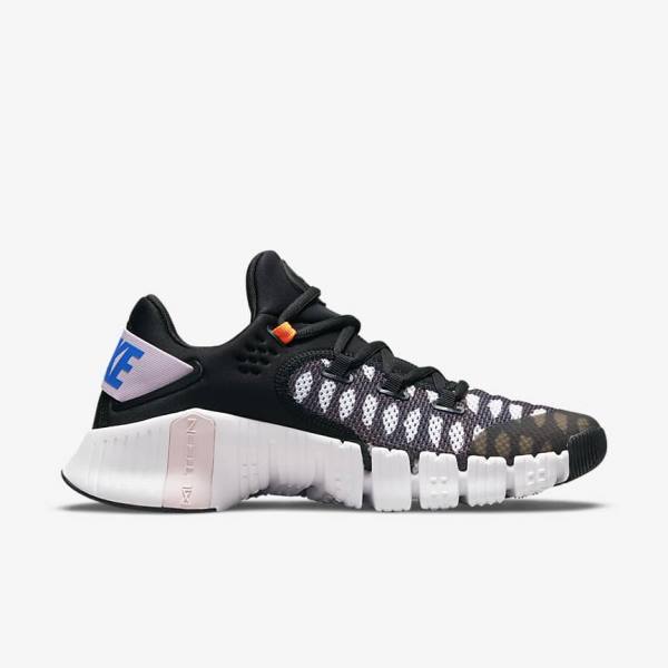 Nike Free Metcon 4 Men's Training Shoes Black / White / Blue / Yellow | NK749UOI