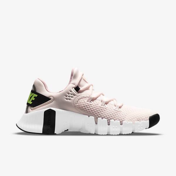 Nike Free Metcon 4 Women's Training Shoes Light Pink / White / Black / Green | NK503AES