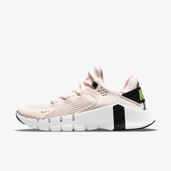 Nike Free Metcon 4 Women\'s Training Shoes Light Pink / White / Black / Green | NK503AES