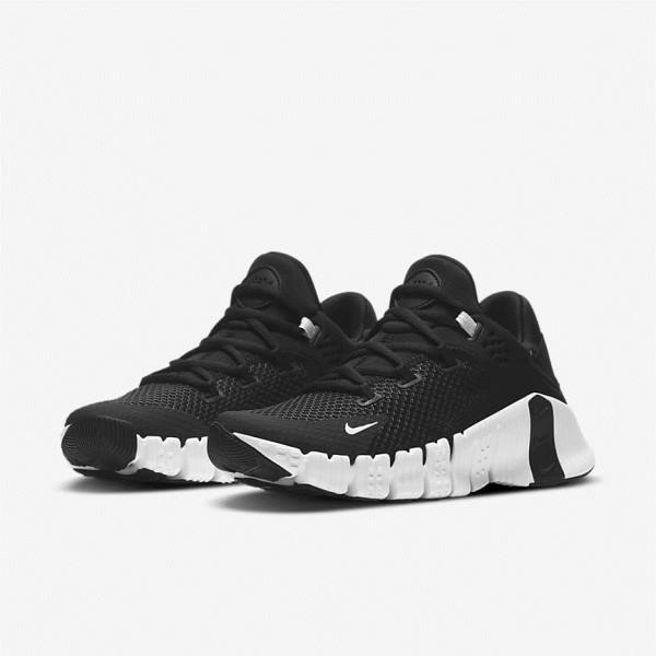 Nike Free Metcon 4 Women's Training Shoes Black / White | NK984MFR