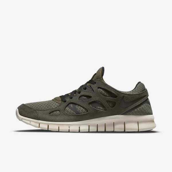 Nike Free Run 2 Men\'s Sneakers Olive / Black | NK471PFI