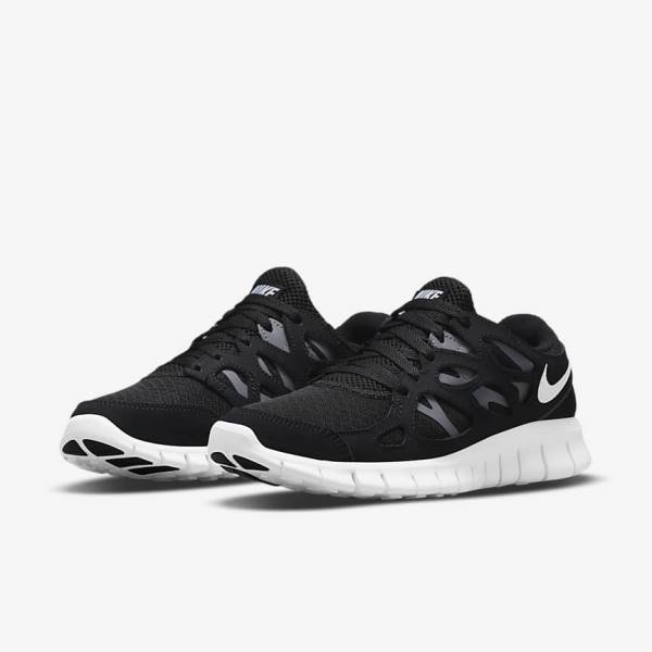 Nike Free Run 2 Women's Sneakers Black / Dark Grey / White | NK814BMA