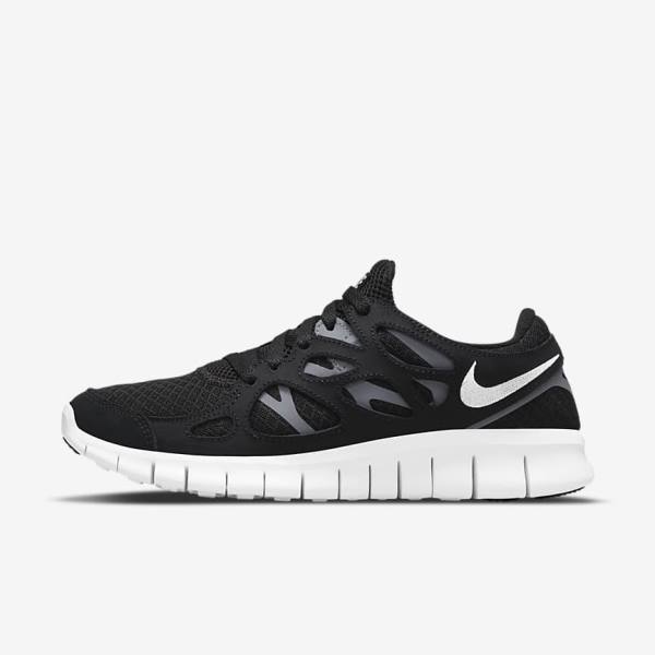 Nike Free Run 2 Women\'s Sneakers Black / Dark Grey / White | NK814BMA