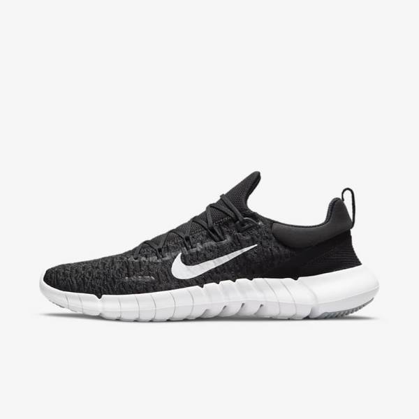 Nike Free Run 5.0 Road Men\'s Running Shoes Black | NK732YFU