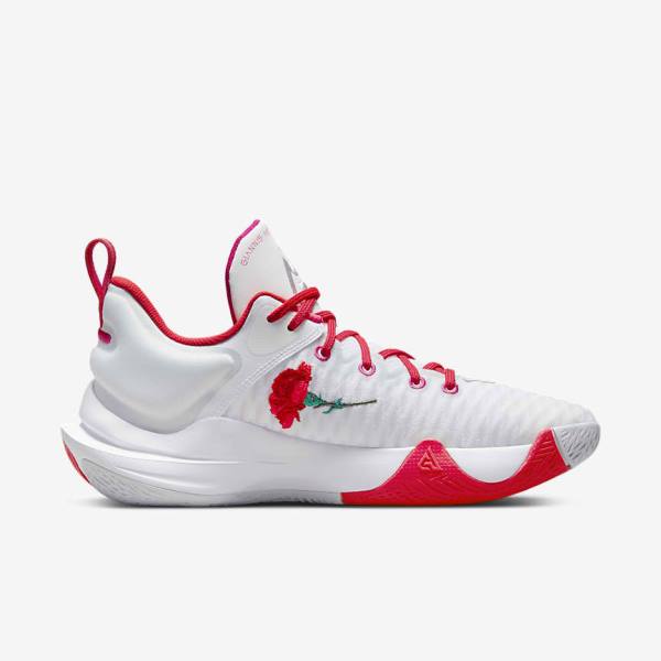 Nike Giannis Immortality Men's Basketball Shoes White / Pink / Platinum / Red | NK246VZQ