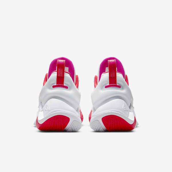 Nike Giannis Immortality Women's Basketball Shoes White / Pink / Platinum / Red | NK216SQG