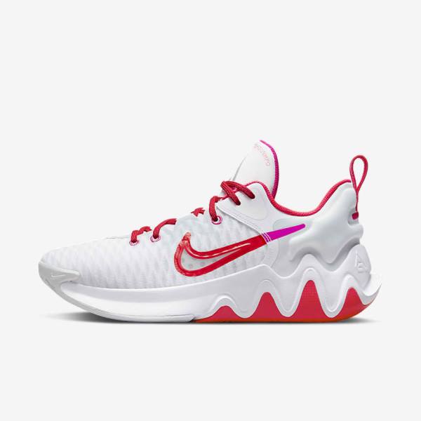 Nike Giannis Immortality Women\'s Basketball Shoes White / Pink / Platinum / Red | NK216SQG