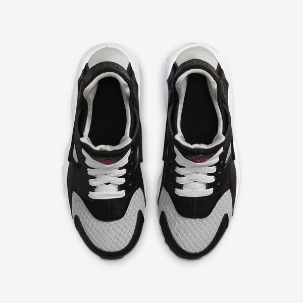 Nike Huarache Run Older Kids' Running Shoes Black / Grey / White / Red | NK209NOL